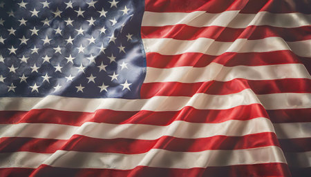 Illustration of the USA national flagの素材