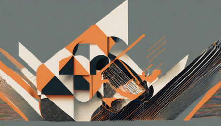 This artwork showcases a mesmerizing array of abstract, computer-generated shapes in a vibrant interplay of hues and patterns, designed to inspire modern aesthetics and innovative visualの素材