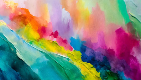 Dynamic abstract multicolored painting wallpaper showcasing a contemporary artistic texture with bold strokes, vivid colors, and vibrant detail, ideal for home decor or artistic digital designs.の素材