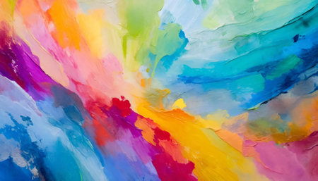 This abstract multicolored painting wallpaper showcases a contemporary artistic design. The dynamic patterns and modern textures make it ideal for home decor, digital art projects, and uniqueの素材