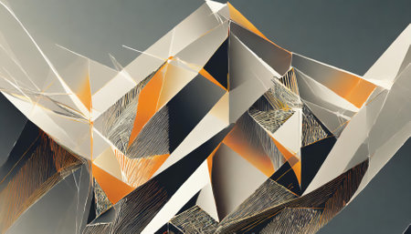 An extraordinary digital design showcasing abstract generated shapes in a vibrant composition. This artwork blends geometric precision and fluid creativity, evoking inspiration through modernの素材