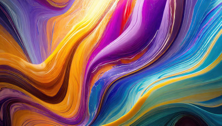 High-resolution abstract K wallpaper showing an explosion of vibrant colors and flowing textures. Perfect for desktops, mobile devices, or design projects, this artwork combines bold huesの素材