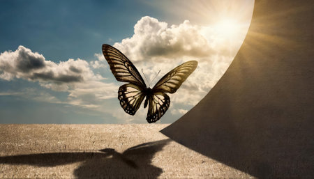 This image symbolizes the journey of growth, driven by ambition and aspiration. It reflects the power of self-improvement and change as key elements in achieving success and unlocking ones fullの素材