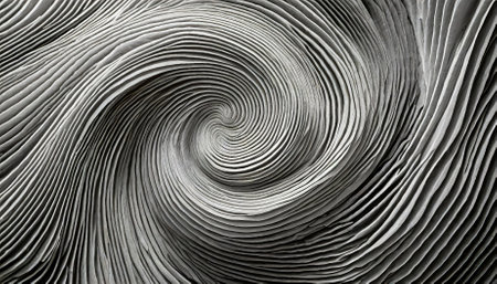 This captivating black and white abstract finger swirl texture showcases fluid, dynamic circular patterns with hypnotic appeal. Perfect for use in artistic creations, commercial branding, orの素材