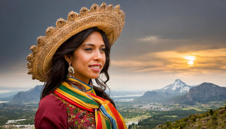 This vibrant image celebrates National Hispanic Heritage Month, a time to honor the rich cultural traditions, impactful contributions, and historic achievements of the Latinx community fromの素材