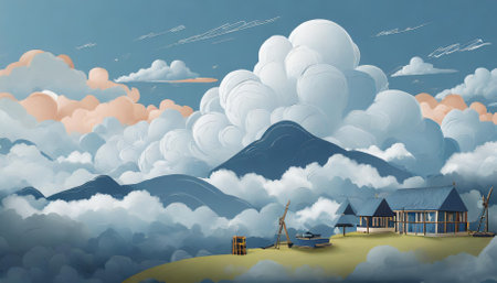 This pastel cloud background image, meticulously crafted with professional digital tools, showcases a soothing palette of soft colors. Ideal for enhancing designs, creative works, or sereneの素材