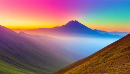 This high-quality rainbow gradient overlay image features a striking array of colors transitioning seamlessly to create a dynamic and visually engaging effect. Perfect for design, art, andの素材