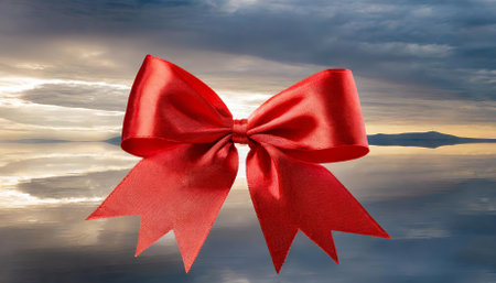 High-quality red bow isolated on a transparent or white background, ideal for enhancing designs in holiday themes, gift packaging, celebrations, party decor, or festive branding projects.の素材
