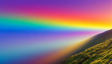 This high-quality rainbow gradient overlay features a seamless blend of vibrant colors, offering an ideal resource for graphic designers, artists, and creatives seeking visually captivating andの素材