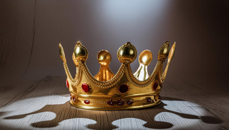 This exquisite illustration features a beautifully crafted gold crown isolated on a transparent background. Ideal for projects related to royalty, celebrations, or luxury, this image adds a touch of elegance and sophistication.の素材
