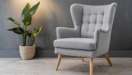 Discover the charm of this gray Scandinavian armchair, a perfect blend of comfort and style. Its minimalist design and soft upholstery make it an ideal addition to any modern living space, enhancing your home decor effortlessly.の素材