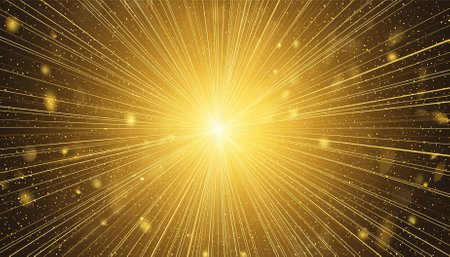 This captivating golden light explosion background features an array of radiant hues and dynamic energy patterns, making it an ideal choice for digital art, web design, and creative projects that need a touch of brilliance.の素材