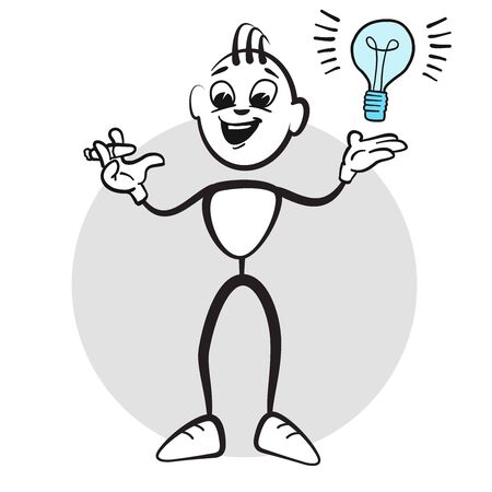 Stick figure series emotions - idea, Hand drawn Vector Artworkのイラスト素材