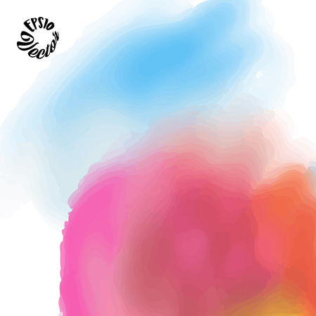 Pink and Blue watercolor background. Vector hand drawn wallpaper art sketch.のイラスト素材