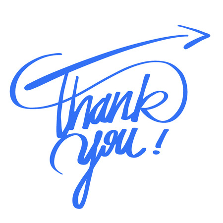Thank you quote hand lettering. Vector Artwork Concept. Ready for Poster Print and Greeting Card Design.のイラスト素材