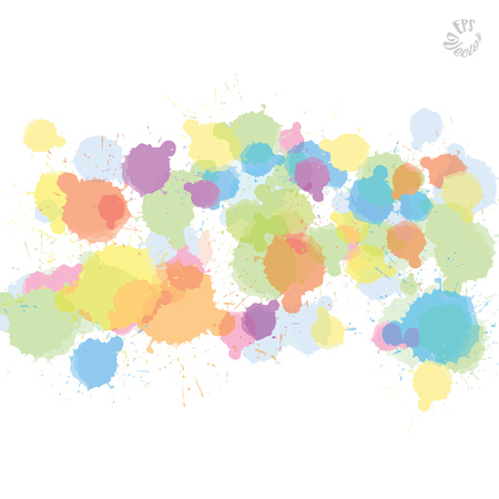 Pale abstract vector drops. Beautiful hand drawn vector sketch. Colorful elements for social media and print decoration.のイラスト素材