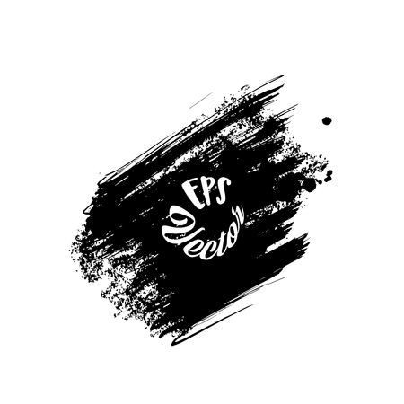 Grunge Stroke, Black Painted. Beautiful hand drawn vector sketch. Colorful elements for social media and print decoration.のイラスト素材