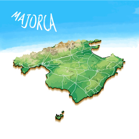 Map of majorca image illustrationのイラスト素材