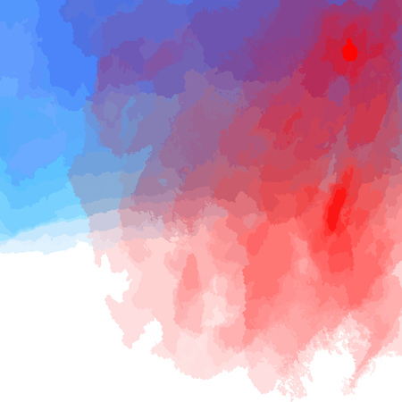 Red and blue watercolor background vector concept design. Hand-drawn digital asset.のイラスト素材