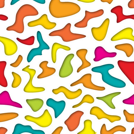 Seamless cut paper colorful pattern, vector artのイラスト素材