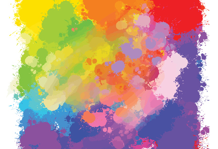 hand-drawn colourful splashes background. colorful vector background for print decoration. CMYK color space.のイラスト素材