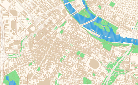 Minneapolis Minnesota printable map excerpt. This vector streetmap of downtown Minneapolis is made for infographic and print projects.のイラスト素材