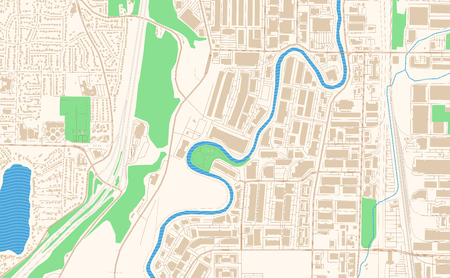 Raleigh North Carolina printable map excerpt. This vector streetmap of downtown Raleigh is made for infographic and print projects.のイラスト素材