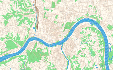 Vector of Cincinnati Ohio printable map - ID:125482656 - Royalty Free ...