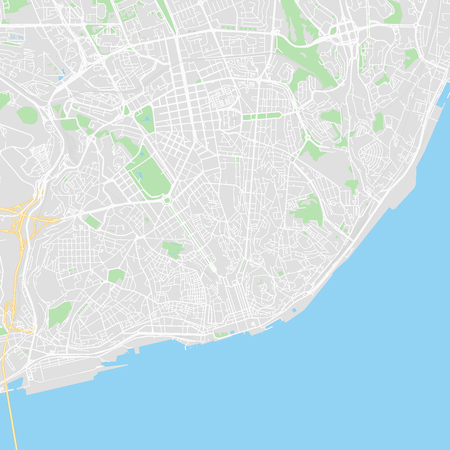 Photo of Downtown vector map of Lisbon, - ID:118471327 - Royalty Free Image - Stocklib