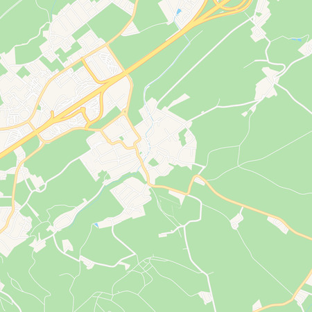 Printable map of Ansfelden, Austria with main and secondary roads and larger railways. This map is carefully designed for routing and placing individual data.のイラスト素材