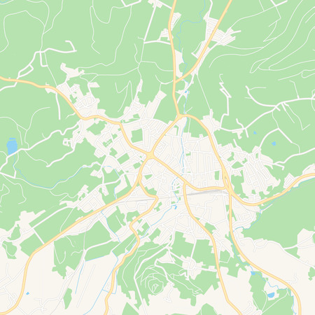 Printable map of Feldkirchen, Austria with main and secondary roads and larger railways. This map is carefully designed for routing and placing individual data.のイラスト素材