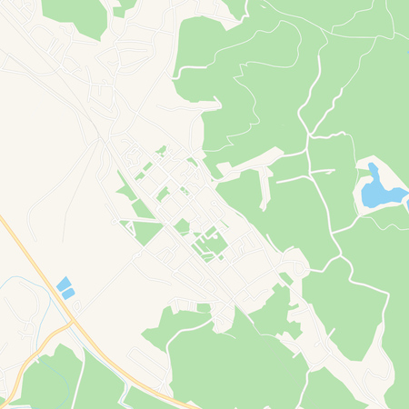Printable map of Lukavac, Bosnia and Herzegovina with main and secondary roads and larger railways. This map is carefully designed for routing and placing individual data.のイラスト素材