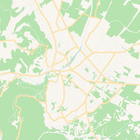 Printable map of Samobor, Croatia with main and secondary roads and larger railways. This map is carefully designed for routing and placing individual data.のイラスト素材