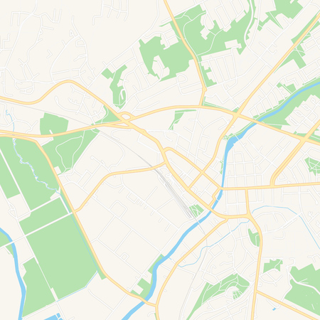 Printable map of Salo, Finland with main and secondary roads and larger railways. This map is carefully designed for routing and placing individual data.のイラスト素材