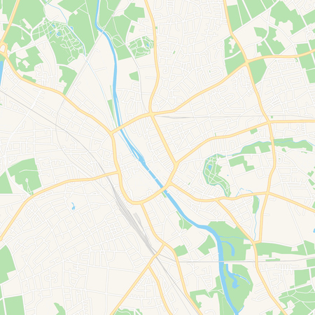 Photo of Printable map of Rheine, - ID:123079432 - Royalty Free Image