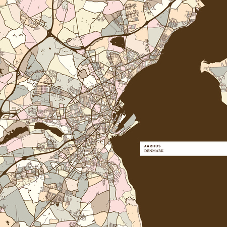 Vector of Aarhus Denmark art map print - ID:125505587 - Royalty Free Image - Stocklib