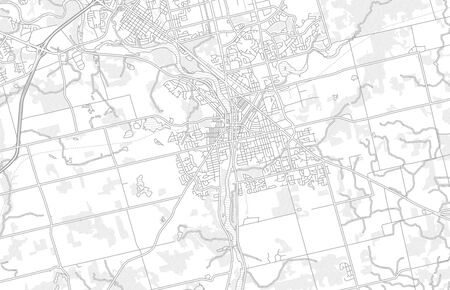 Cambridge, Ontario, Canada, bright outlined vector map with bigger and minor roads and steets created for infographic backgrounds.のイラスト素材