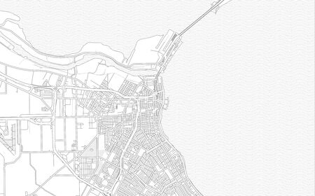 Corpus Christi, Texas, USA, bright outlined vector map with bigger and minor roads and steets created for infographic backgrounds.のイラスト素材