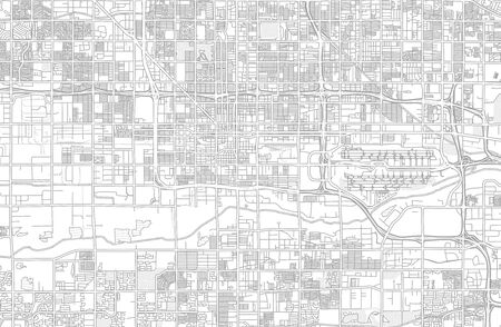 Phoenix, Arizona, USA, bright outlined vector map with bigger and minor roads and steets created for infographic backgrounds.のイラスト素材