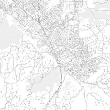 Temecula, California, USA, bright outlined vector map with bigger and minor roads and steets created for infographic backgrounds.のイラスト素材