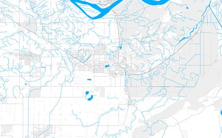 Rich detailed vector area map of Abbotsford, British Columbia, Canada. Map template for home decor.のイラスト素材