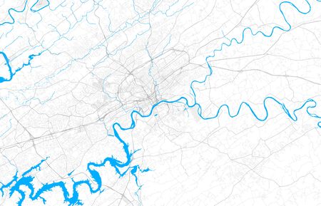 Rich detailed vector area map of Knoxville, Tennessee, USA. Map template for home decor.の写真素材