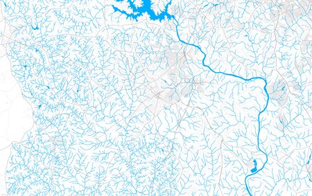 Rich detailed vector area map of Rock Hill, South Carolina, USA. Map template for home decor.のイラスト素材