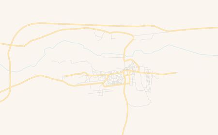 Printable street map of Turbat, Province  Balochistan, Pakistan. Map template for business use.のイラスト素材