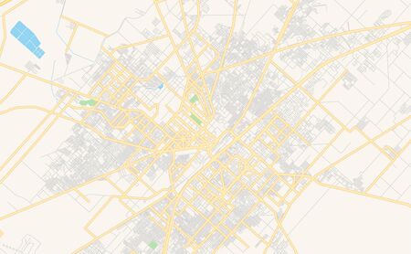 Printable street map of Faisalabad, Province  Punjab, Pakistan. Map template for business use.のイラスト素材