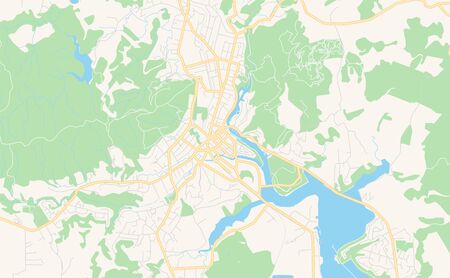 Printable street map of Whangarei, New Zealand. Map template for business use.のイラスト素材