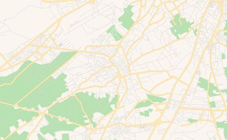 Printable street map of Darayya, Syria. Map template for business use.
