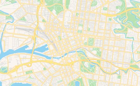 Printable street map of Melbourne, State Victoria, Australia. Map template for business use.のイラスト素材