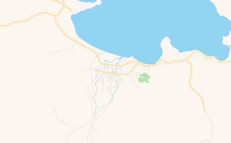 Printable street map of Arawa, Papua New Guinea. Map template for business use.のイラスト素材