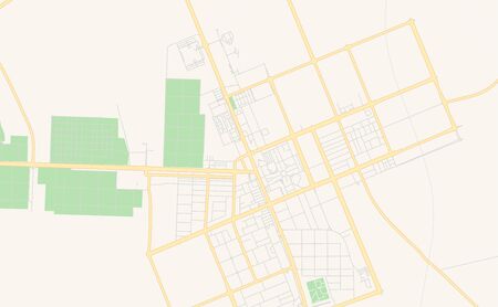 Printable street map of Zayed City , United Arab Emirates. Map template for business use.のイラスト素材